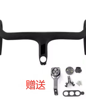 340/360mm黑色含碳纤维公路自行车一体化车把自行车车把为28.6mm