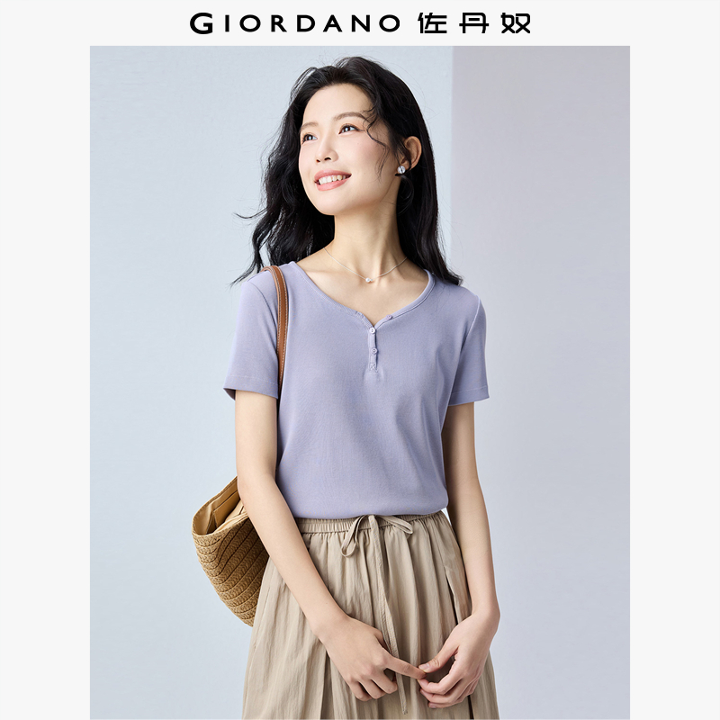 Giordano/佐丹奴短袖常规亨利领