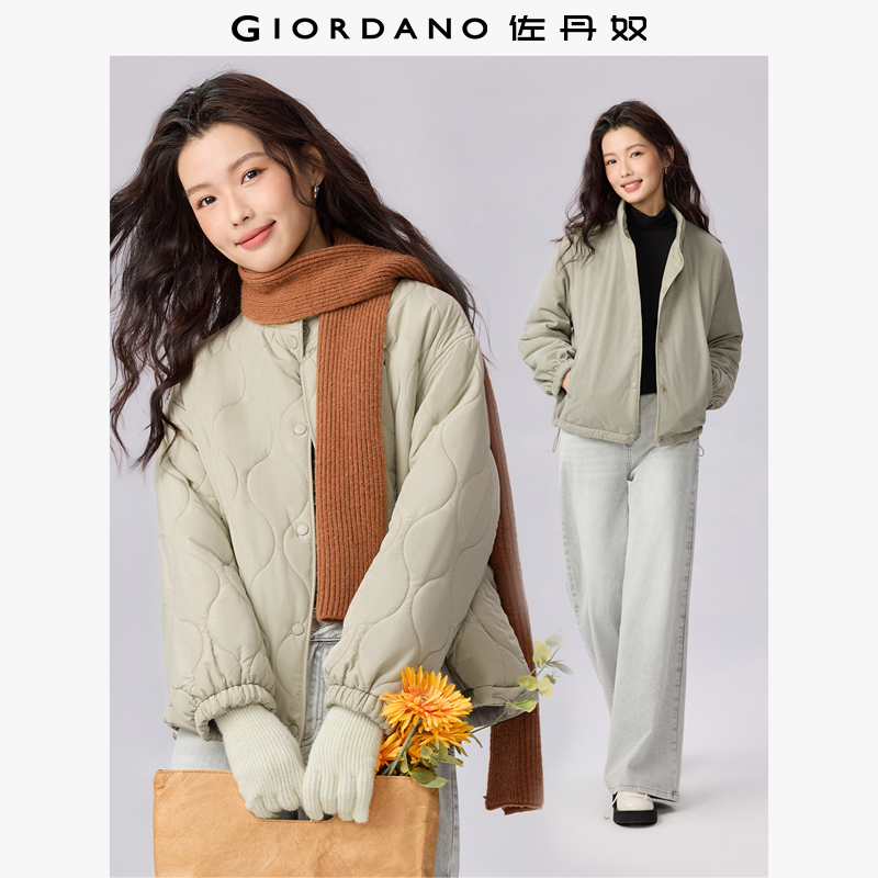 Giordano双面穿棉衣外套立领