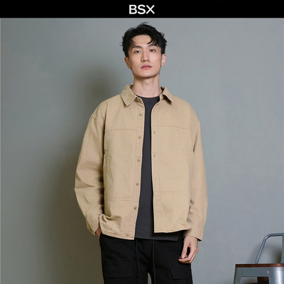 BSX尖领长袖品牌织标衬衫