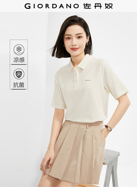 佐丹奴短袖Polo衫女黑科技冰氧酷凉感刺绣舒心抗菌T恤女05315391