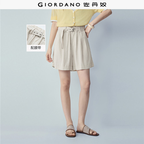 松紧腰Giordano短裤腰带休闲裤