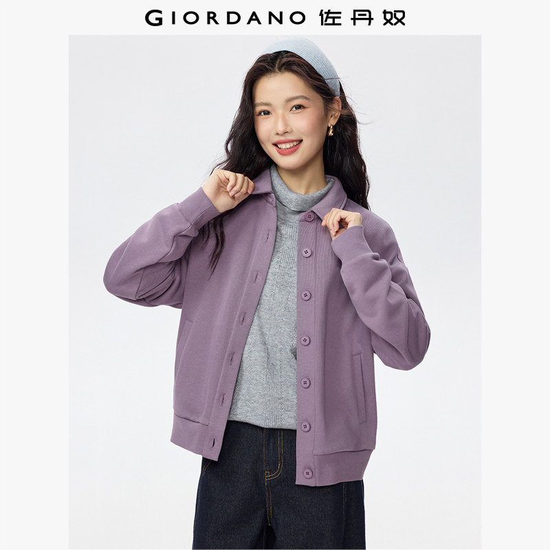 Giordano口袋衣布外套翻领