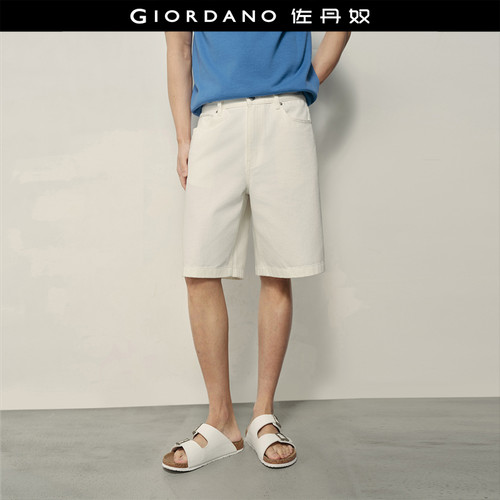 Giordano纯棉牛仔短裤五袋款