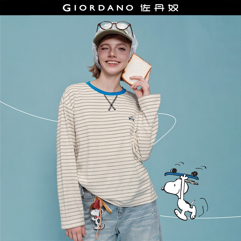 Giordano史努比联名刺绣T恤
