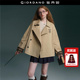 佐丹奴女装 哈利波特联名 2026年春印花拼接翻领风衣外套18375225