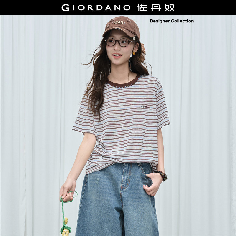 Giordano/佐丹奴短袖刺绣T恤图片