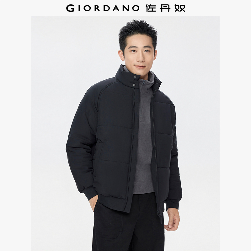 Giordano立领棉衣外套口袋