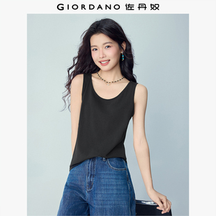 打底圆领背心05323250 针织弹力棉纯色修身 佐丹奴无袖 t恤女基础款