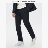 佐丹奴针织卫裤 01115852 子破骨抽绳松紧腰休闲裤 男秋冬新款 加绒裤