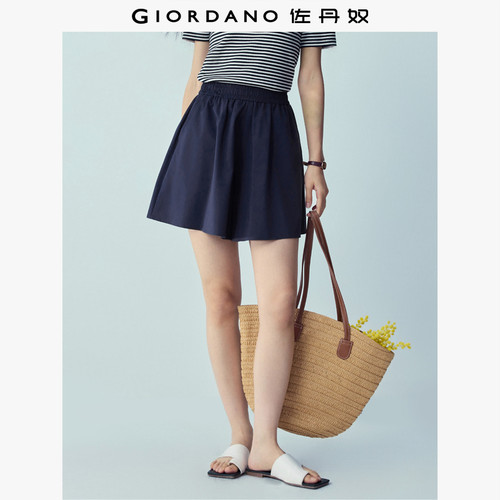 松紧腰Giordano短裤口袋裙裤