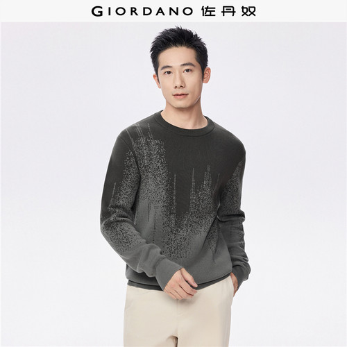 Giordano套头纯棉渐变针织衫