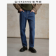 内抓毛中腰微弹直筒牛仔长裤 佐丹奴猫须牛仔裤 男秋冬新款 18115004