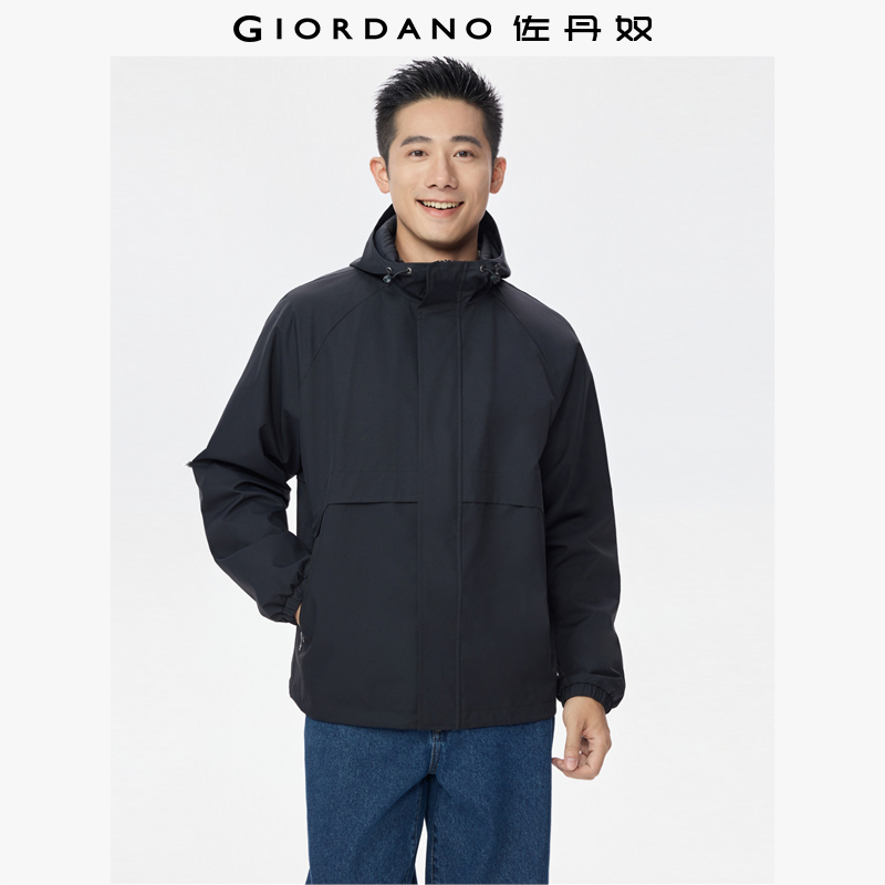 Giordano连帽宽松插肩袖夹克