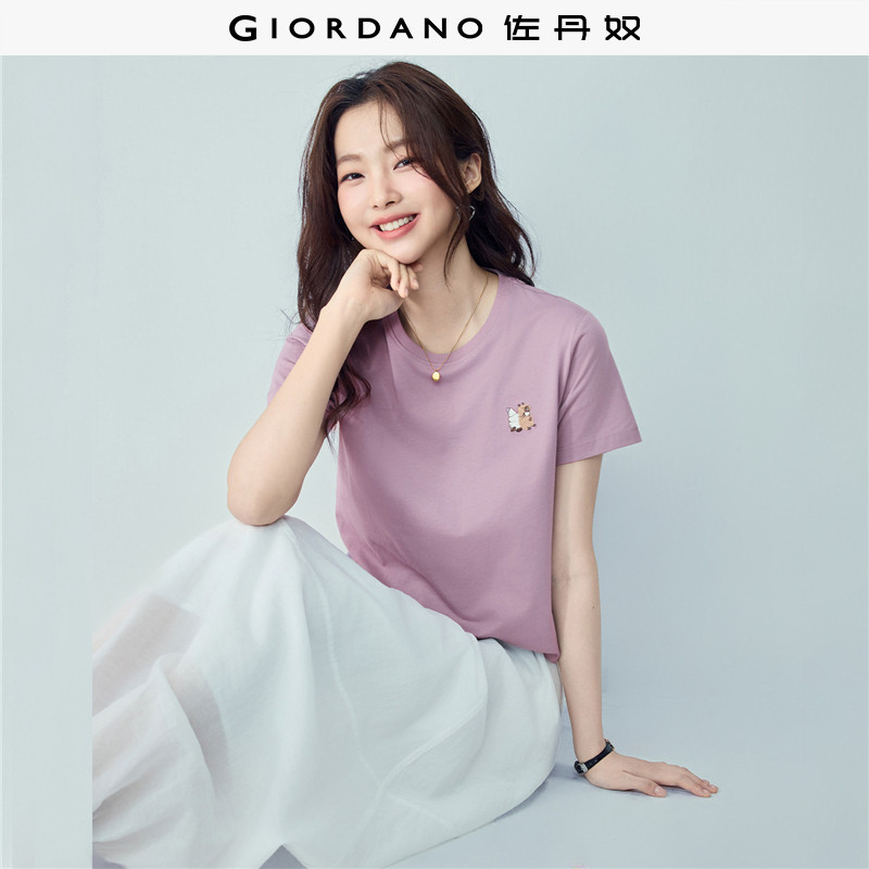 Giordano短袖常规刺绣T恤图片