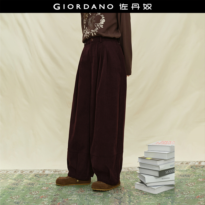 Giordano长裤灯芯绒休闲裤