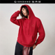 马年刺绣连帽套头衫 设计师款 佐丹奴新年红色卫衣男女同款 18325303