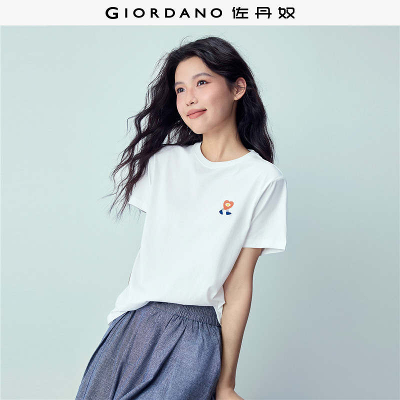Giordano/佐丹奴短袖刺绣T恤图片