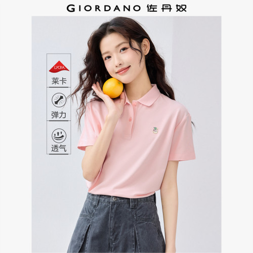 Giordano刺绣常规短袖POLO