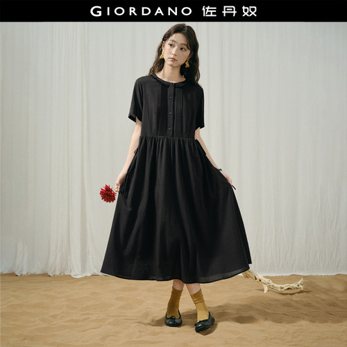Giordano/佐丹奴细格纹连衣裙