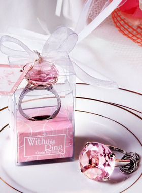 结婚回礼 生日礼物小礼品 情侣钻戒钥匙扣 情人节礼物 送女友