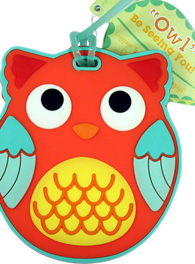 RedBox结婚回礼小礼品 蜜月旅行用品 彩色猫头鹰行李牌 婚礼小物