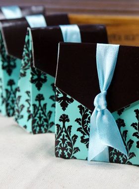 RedBox结婚喜糖包装 婚礼用品 水兰梦幻喜糖盒 喜糖袋 12个