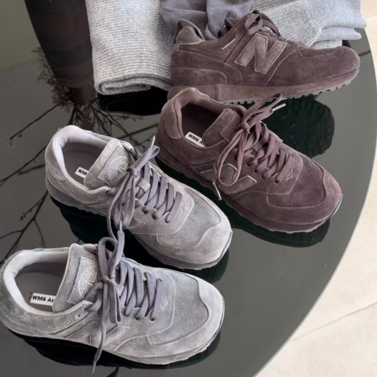 牛猄皮圆头系带厚底时尚休闲鞋