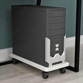 台式 放电脑主机托架移动带轮简约家用办公机箱底座多功能托盘滑轮