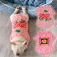 宠物猫咪狗狗衣服春夏薄款 小型犬雪纳瑞泰迪法斗粉色豹纹T恤短袖