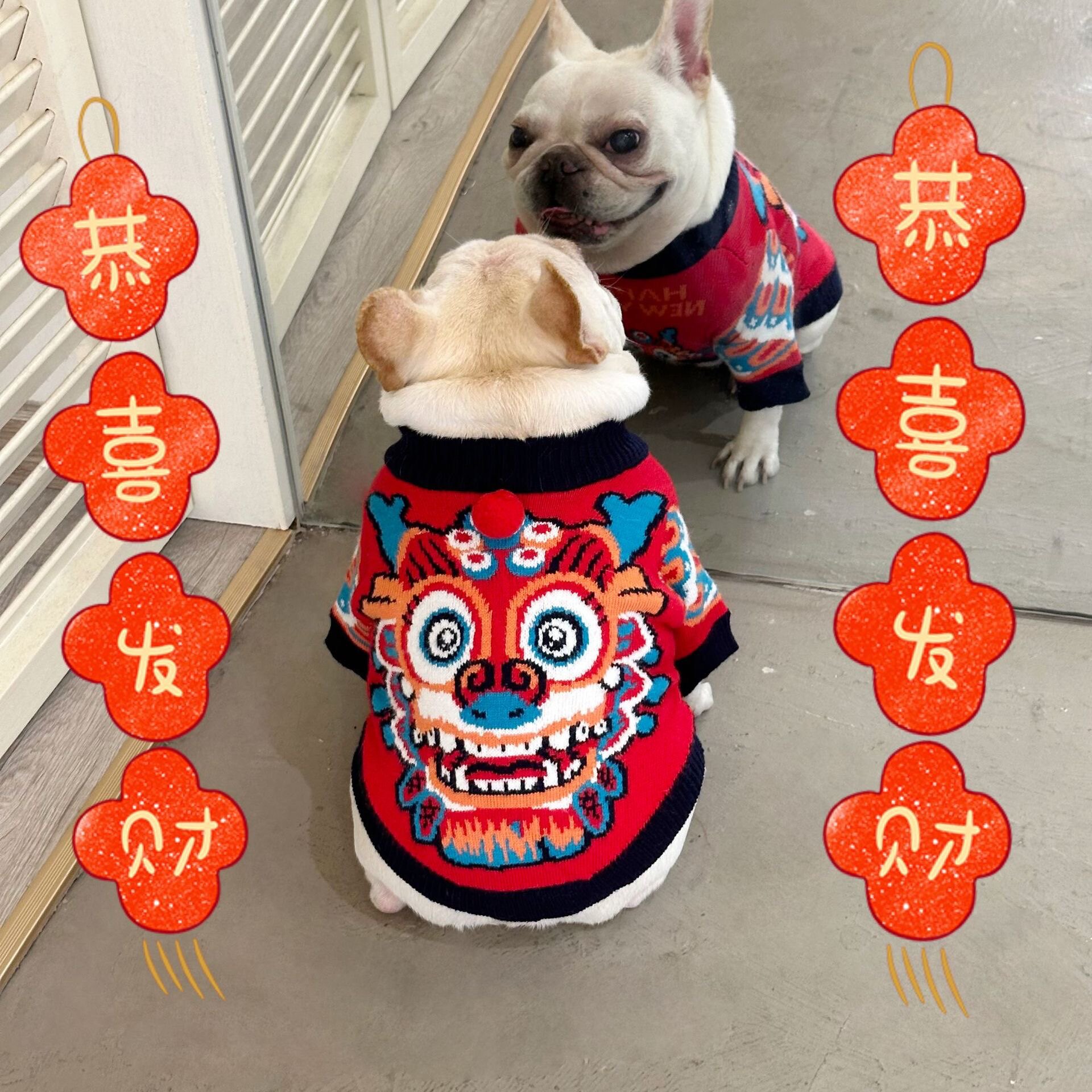 宠物网红狗狗新龙年衣服保暖雪纳瑞猫咪法斗巴哥柯基柴犬比熊毛衣,宠物/宠物食品及用品,狗宠物服装/雨衣,淘宝优惠券,粉丝福利购,淘宝优惠卷
