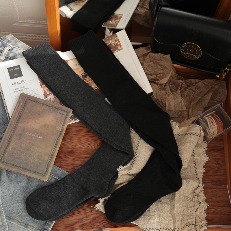 过膝保暖全棉加长加厚过膝袜子
