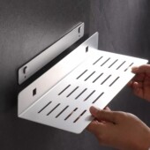 厨房一字板置物架免打孔可拆卸隔板墙上调味调料架浴室洗漱收纳架