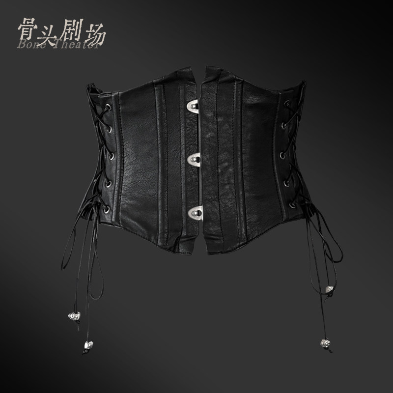 thumbnail for Prison Bird Inn ||In stock||Waist seal||Tuck the abdomen and waist seal the palace pu skin looks thin plus size dark lolita cool