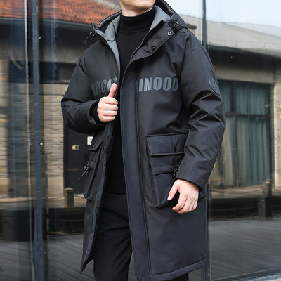 连帽中长款有加大码90白鸭绒