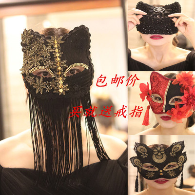 taobao agent Venice Fox Cat Woman Mask Heavy Handmade Masked Song King Japanese Halloween Kamen Dance Party