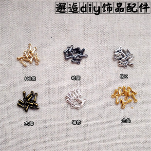 diy饰品配件手工串珠材料延长链水滴吊坠银色古铜金色枪黑kc金白k