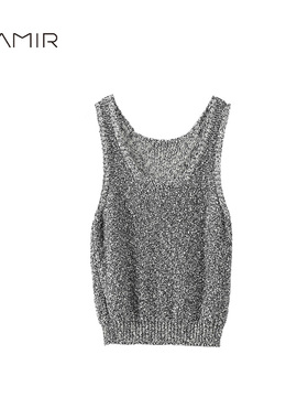 PAMIR春夏新款女圆领无袖休闲针织吊带 PZ420