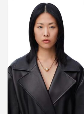 镶彩玻璃圆球项链气质轻奢百搭感长项链小众设计圆球吊坠女