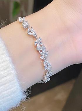 超闪气质紫藤花锆石手链女轻奢小众精致高级感送女友闺蜜生日礼物