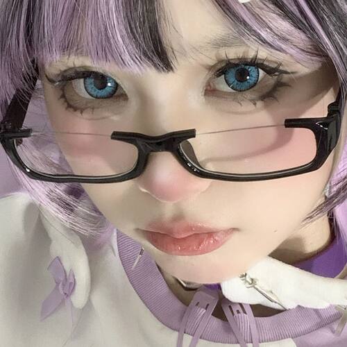 二次元凹造型装饰y2k镜框cos拍照纯欲日系复古亚文化动漫潮流眼镜