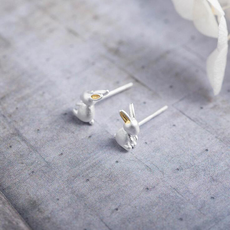 韩版气质款兔子小巧俏皮风耳环