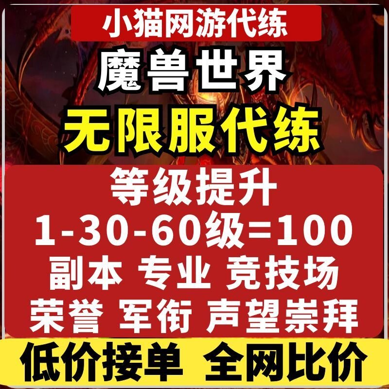 wow魔兽世界代练无限怀旧服1-30-60级练级升等级代打团本睡袋声望