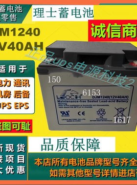 理士蓄电池DJM1240 12V40AH免维护通讯设备应急灯UPS EPS原装正品
