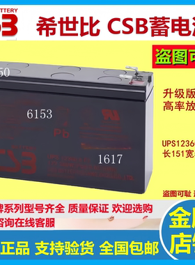 原装正品CSB希世比蓄电池UPS123606F2 12V360W APC UPS不间断电源
