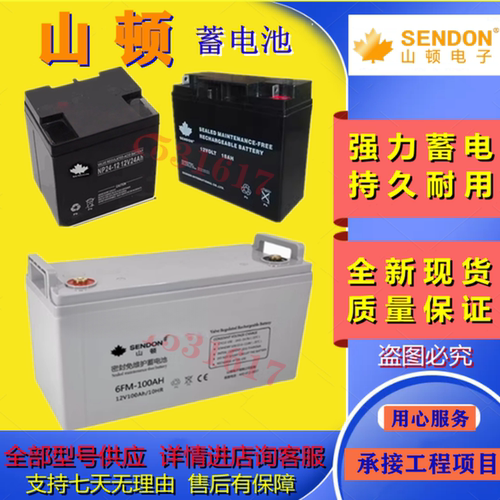 SENDON山顿蓄电池12VOLT12V7AH18AH NP24-12 38AH 6GFM100AH150AH