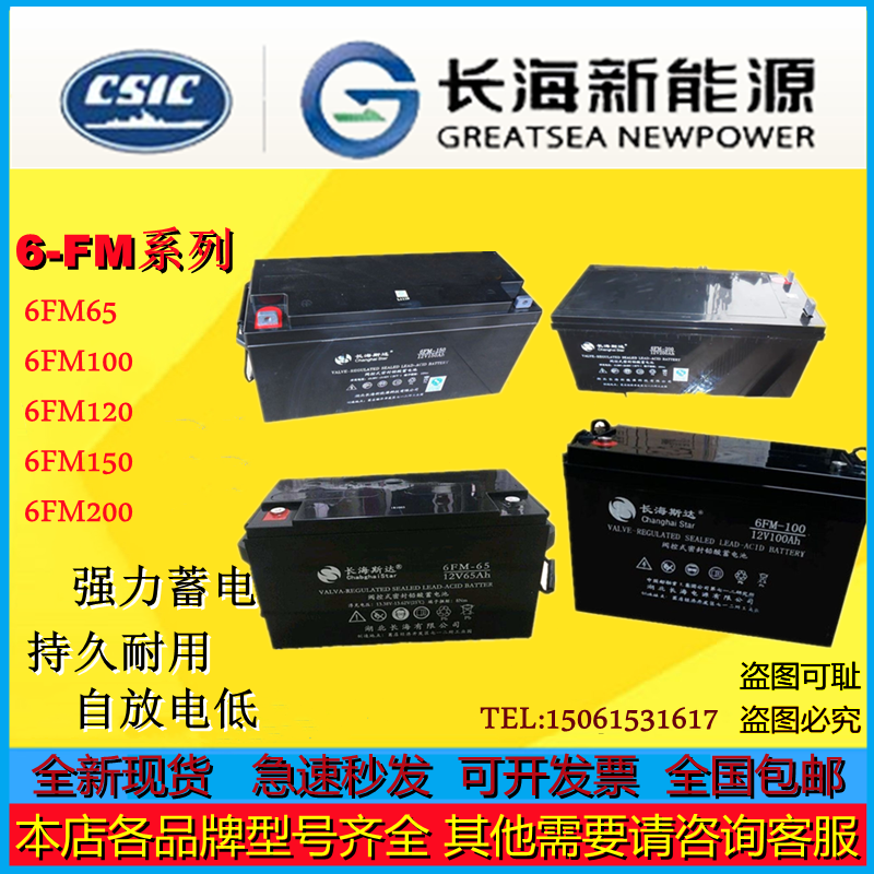 原装长海斯达蓄电池6FM-200 12V200AH 6FM-100 6FM-150 6FM-120