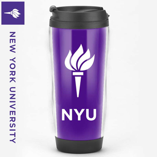美国名校周边 纽约大学NYU礼品校徽纪念品定制留学生水杯子