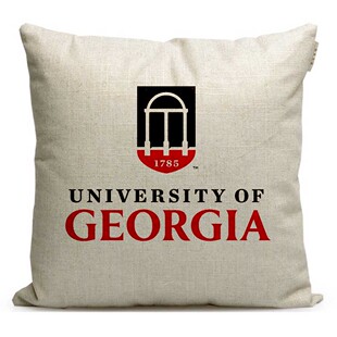 佐治亚大学沙发抱枕UGA美国纪念品周边座椅靠枕乔治亚大学