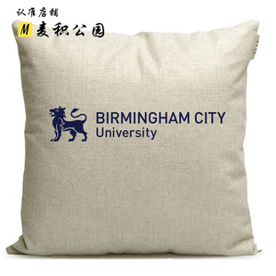 伯明翰城市大学周边纪念品礼品沙发靠垫抱枕Birmingham City